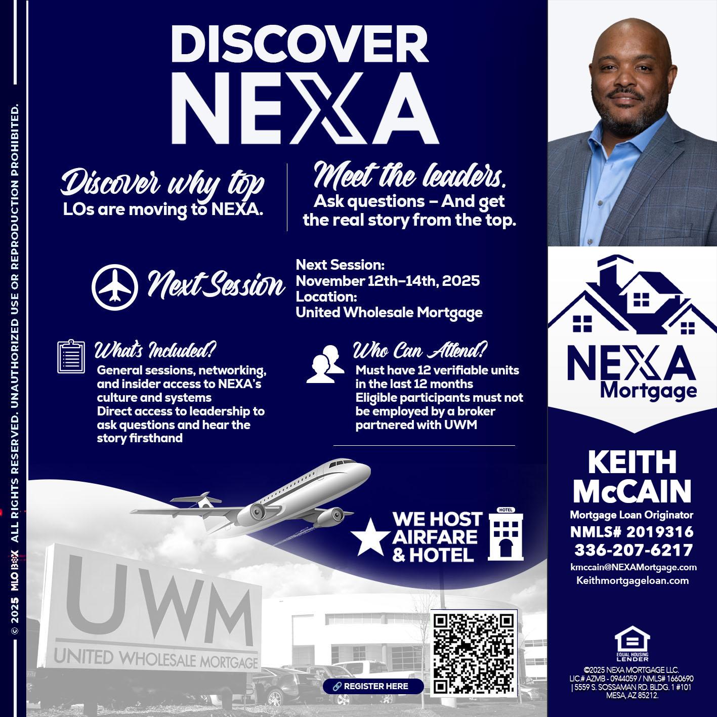 DISCOVER NEXA - Keith Mccain -Mortgage Loan Originator