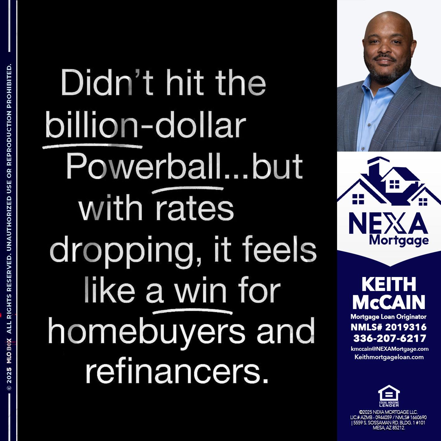DIDNT HIT - Keith Mccain -Mortgage Loan Originator