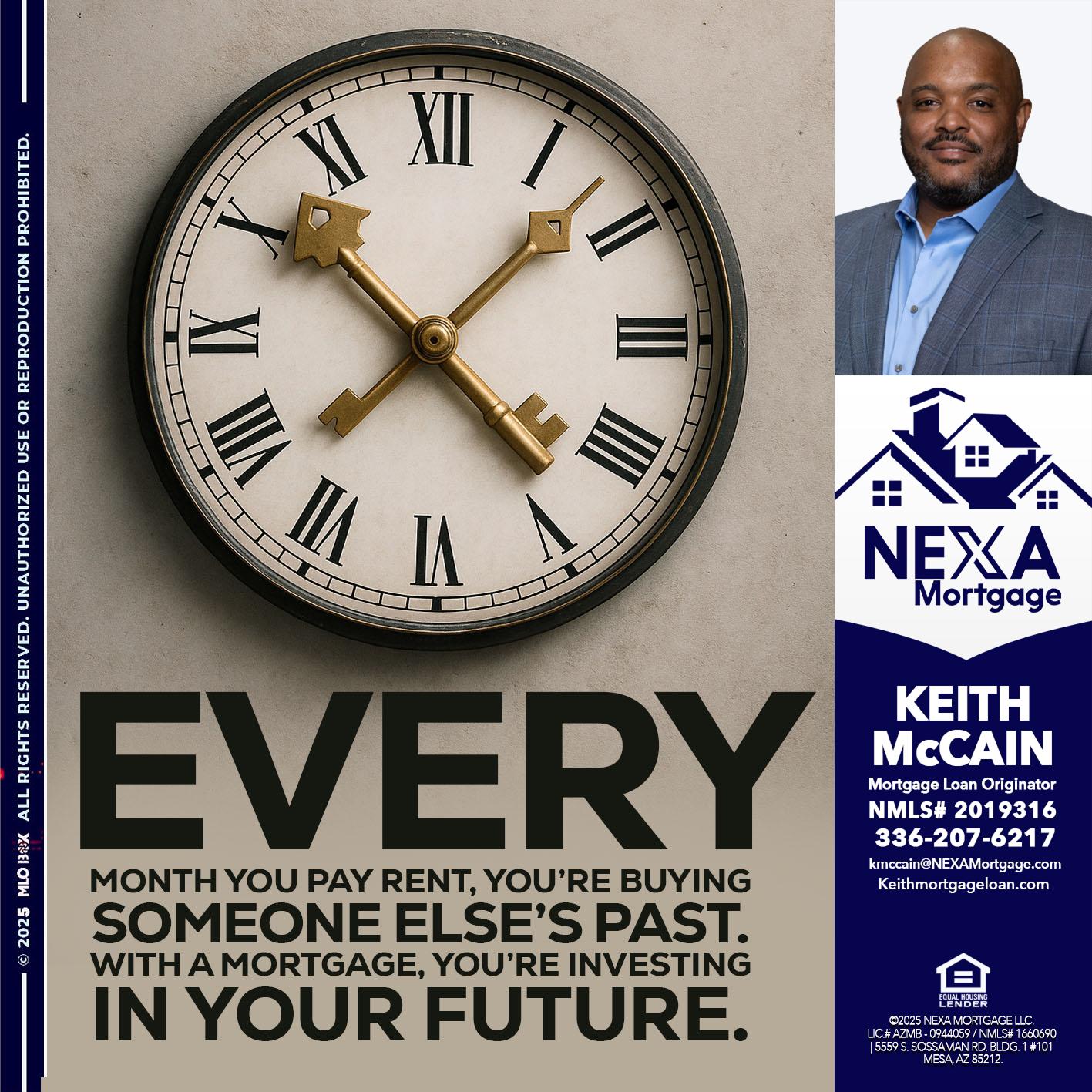 EVERY MONTH - Keith Mccain -Mortgage Loan Originator