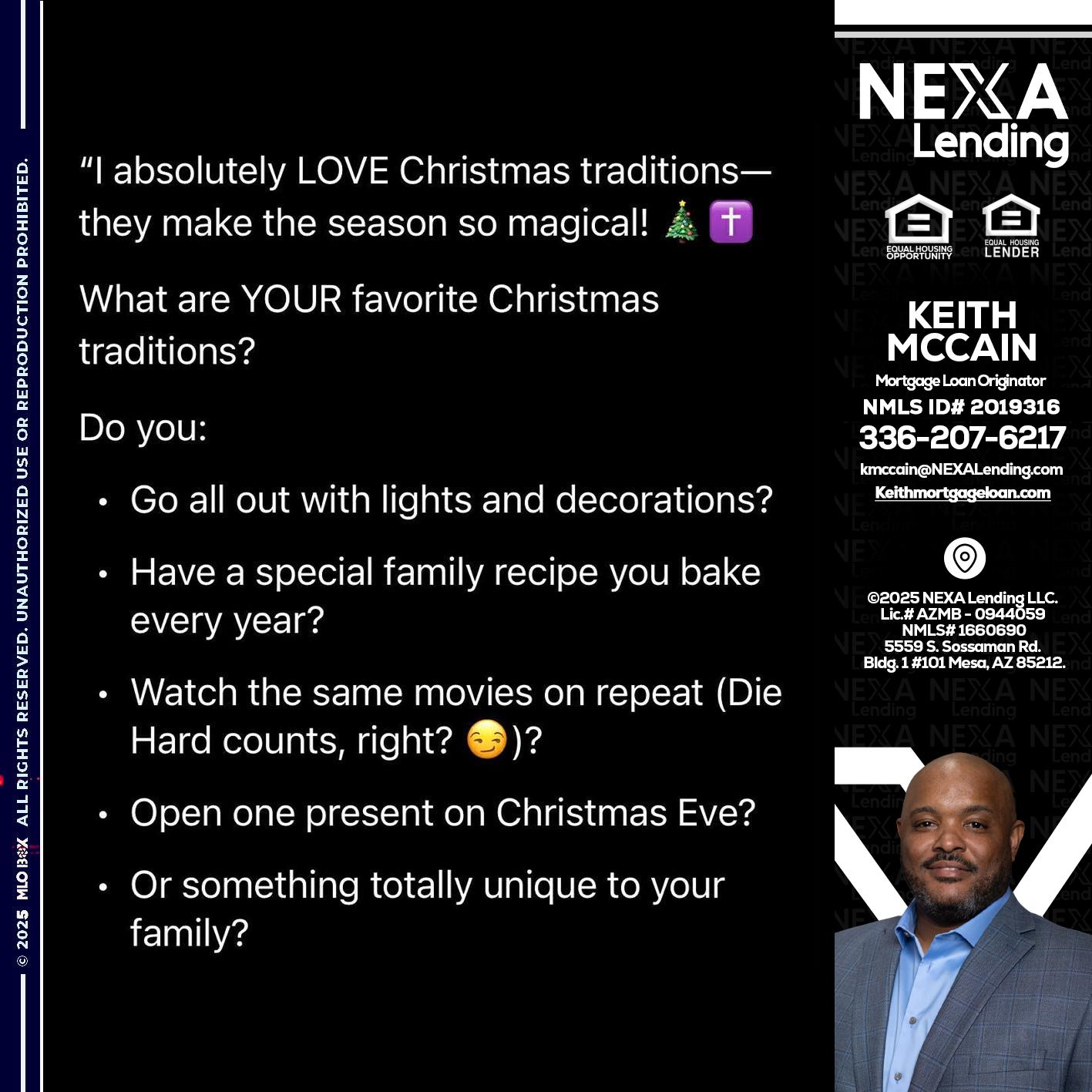 I love christmas - Keith Mccain -Mortgage Loan Originator