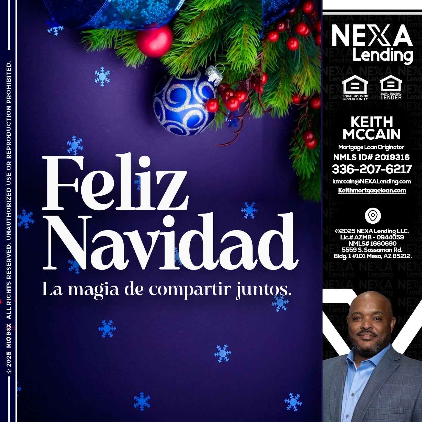 FELIZ NAVIDAD - Keith Mccain -Mortgage Loan Originator
