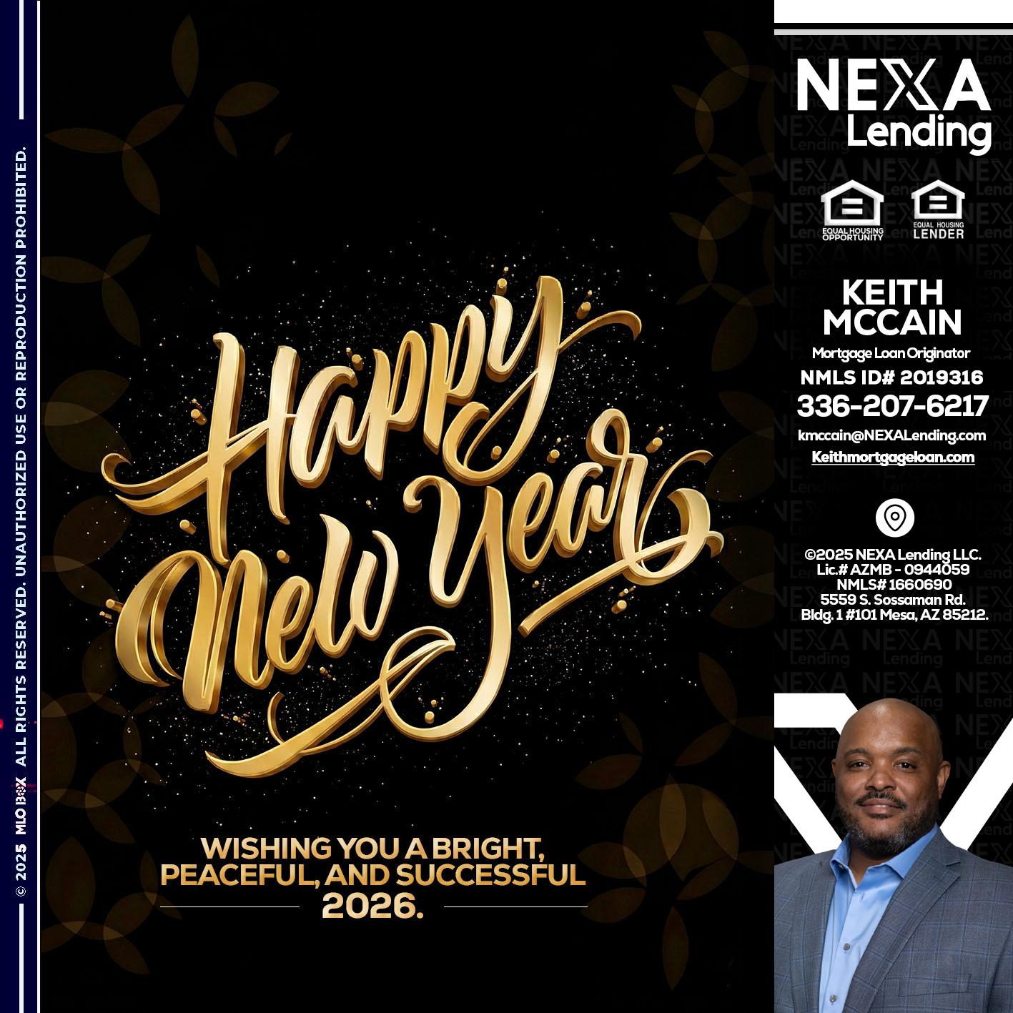 HAPPY NEW YEAR - Keith Mccain -Mortgage Loan Originator