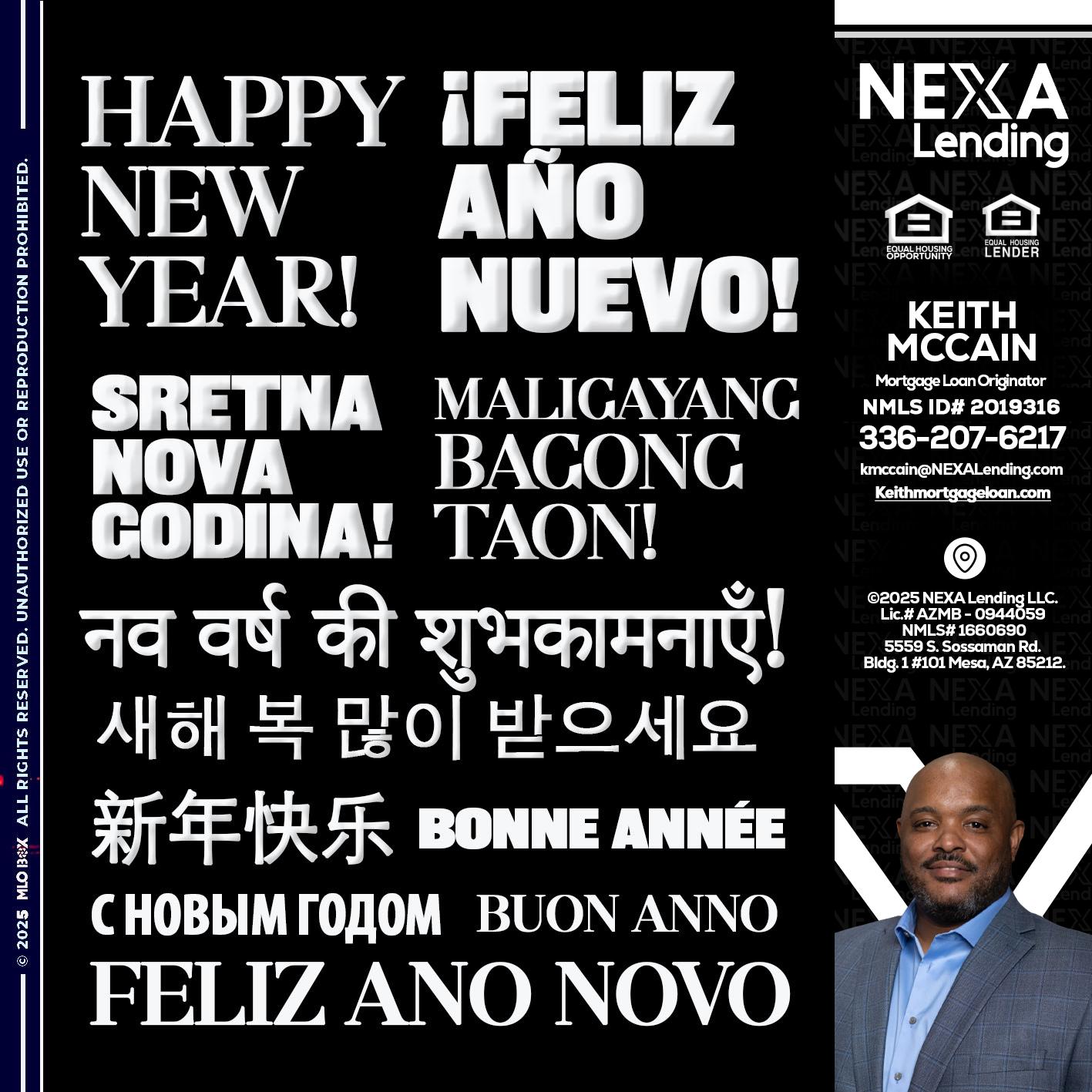 HAPPY NEW YEAR - Keith Mccain -Mortgage Loan Originator