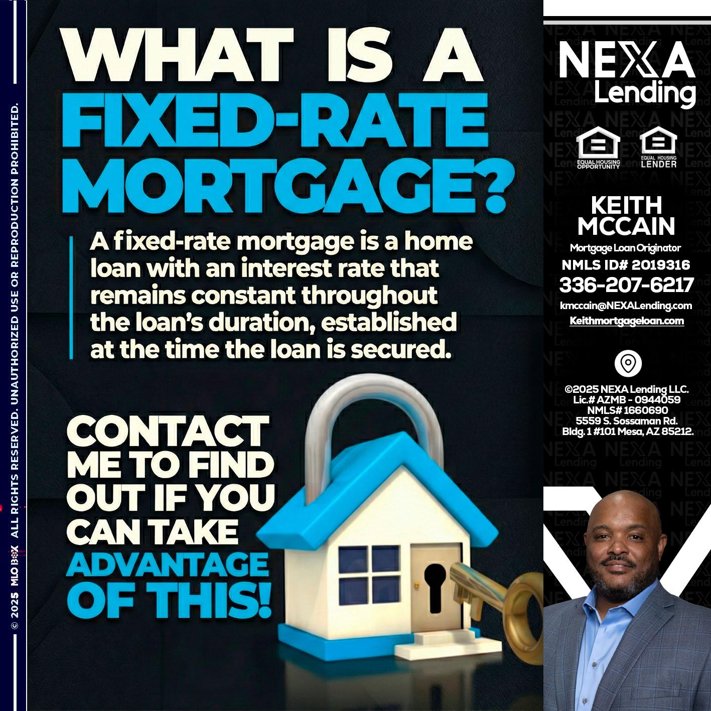 WHAT IS  A FIXED - Keith Mccain -Mortgage Loan Originator