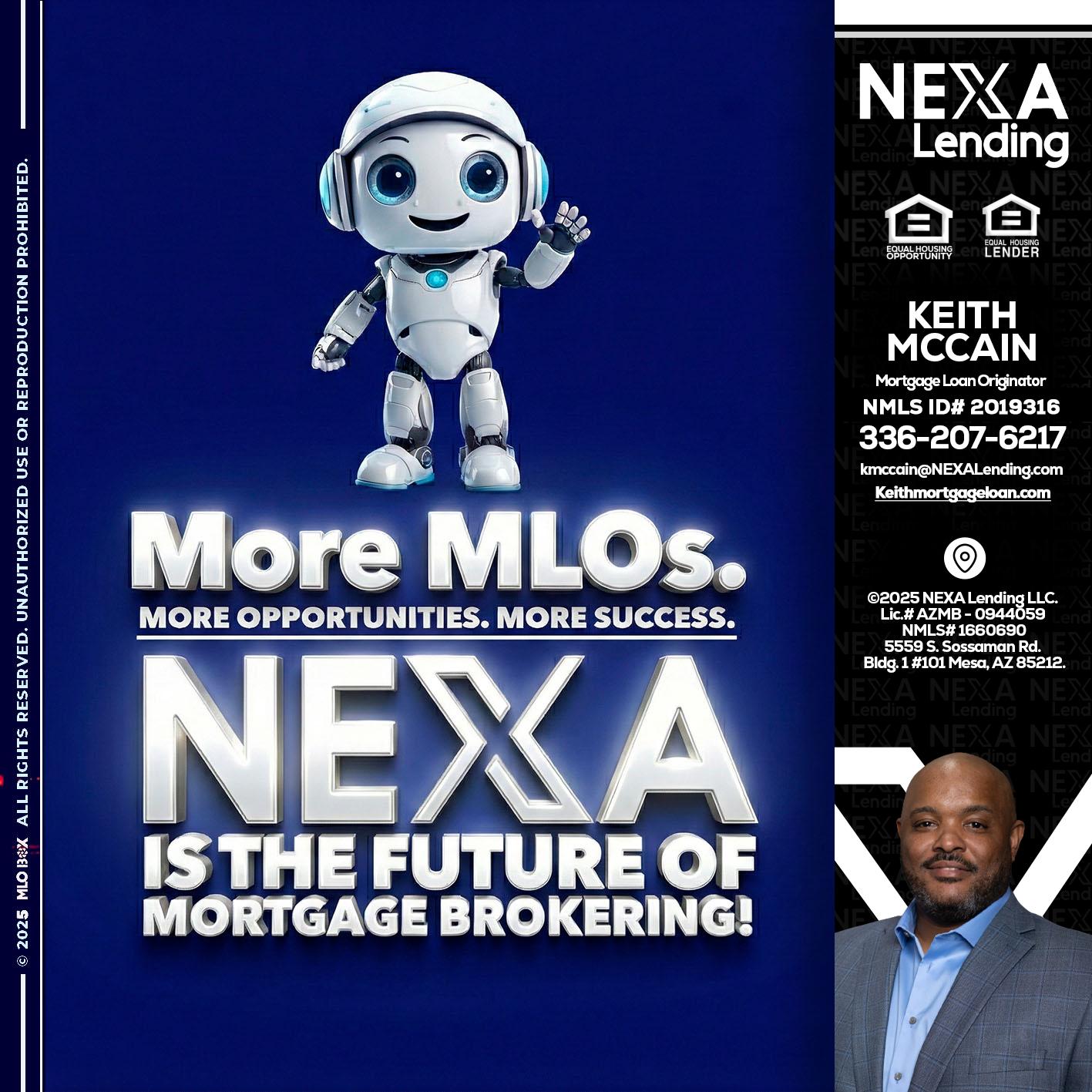 MORE MLOs - Keith Mccain -Mortgage Loan Originator
