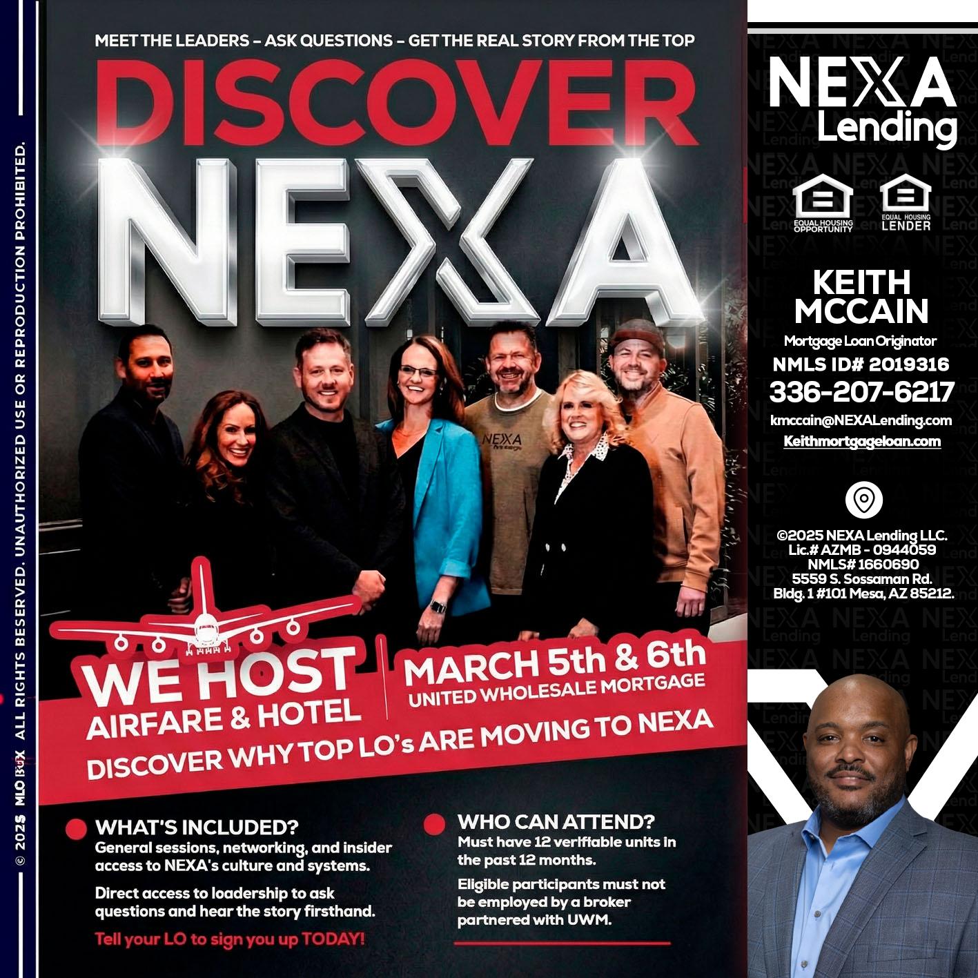 DISCOVER NEXA - Keith Mccain -Mortgage Loan Originator