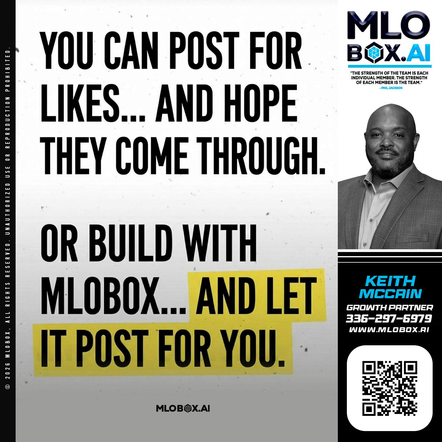 you can post - Keith lee McCain -Loan Officer